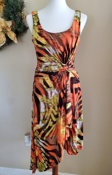 Orange and Black Dress - Picture 1 of 15